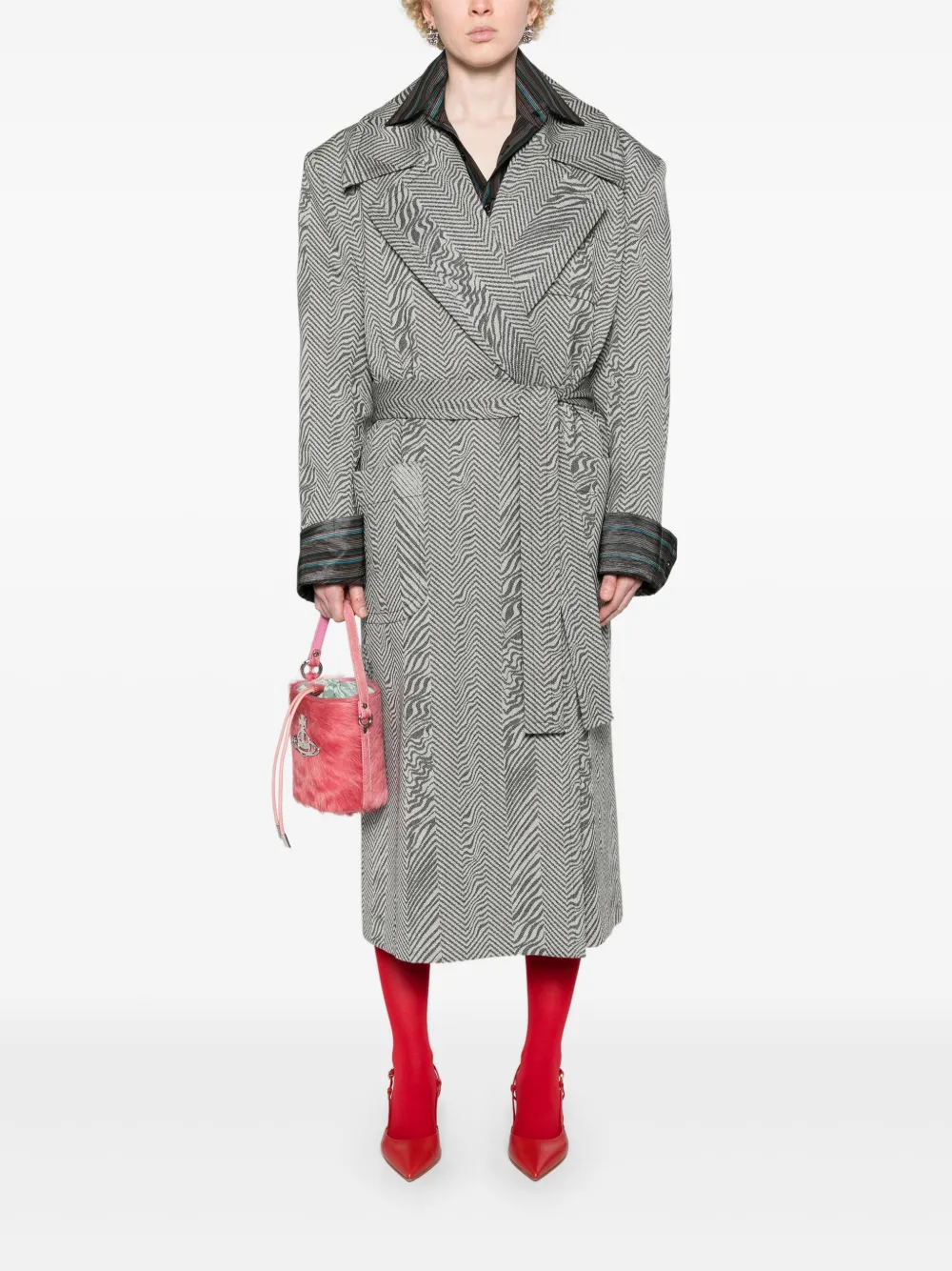 Vivienne Westwood Paulina virgin wool maxi coat - Zwart