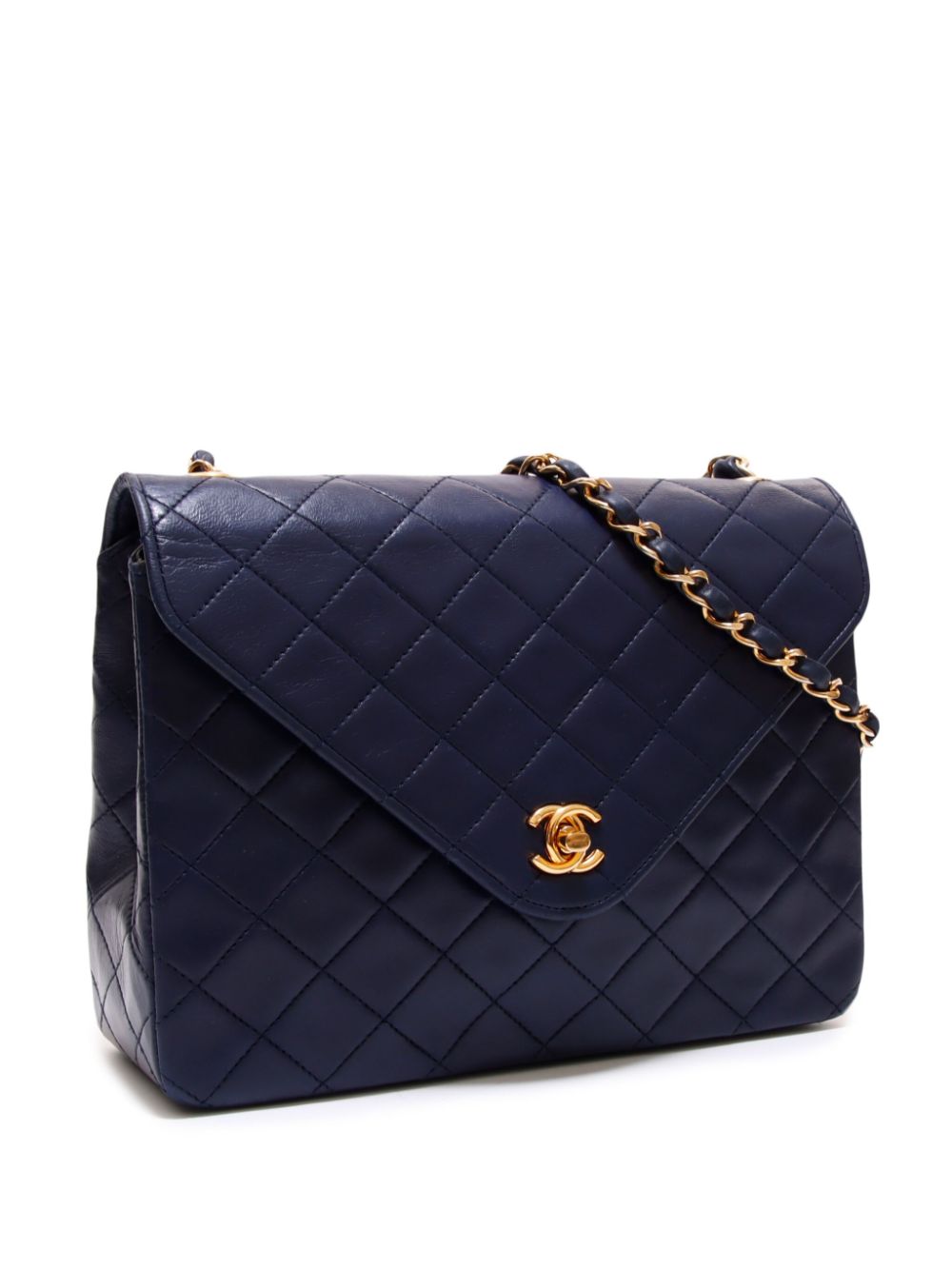 CHANEL Pre-Owned 1986-1988 gewatteerde schoudertas - Blauw