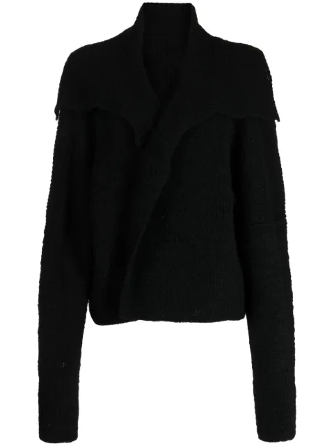 Yohji Yamamoto spread-collar wool bolero