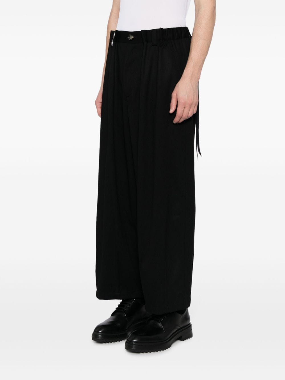 Shop Marina Yee Jim Wide-leg Trousers In Black