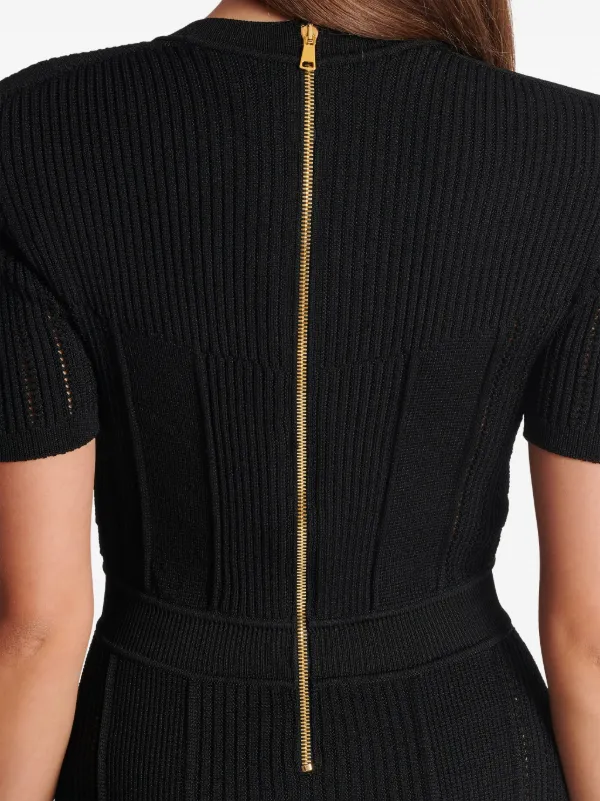 Balmain レースアップ ミニドレス | ブラック | FARFETCH JP