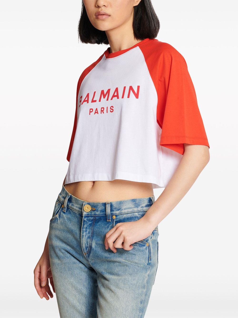 Affordable Balmain logo-print cotton T-shirt Women