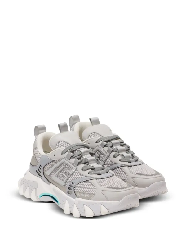BALMAIN 25SS スニーカー グレー系 Made In Italy Balmain B-East PB Panelled Sneakers | Grey | FARFETCH