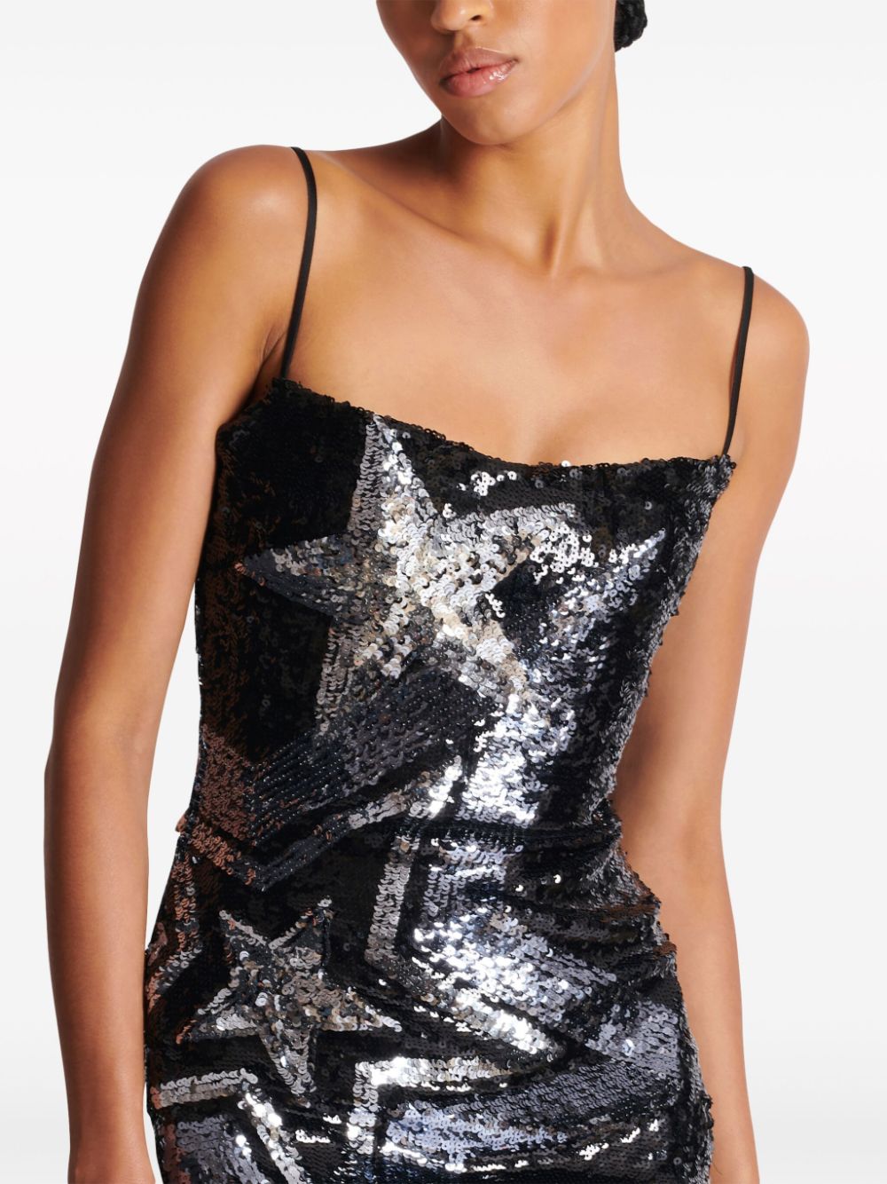 Balmain star-pattern sequinned maxi dress Women