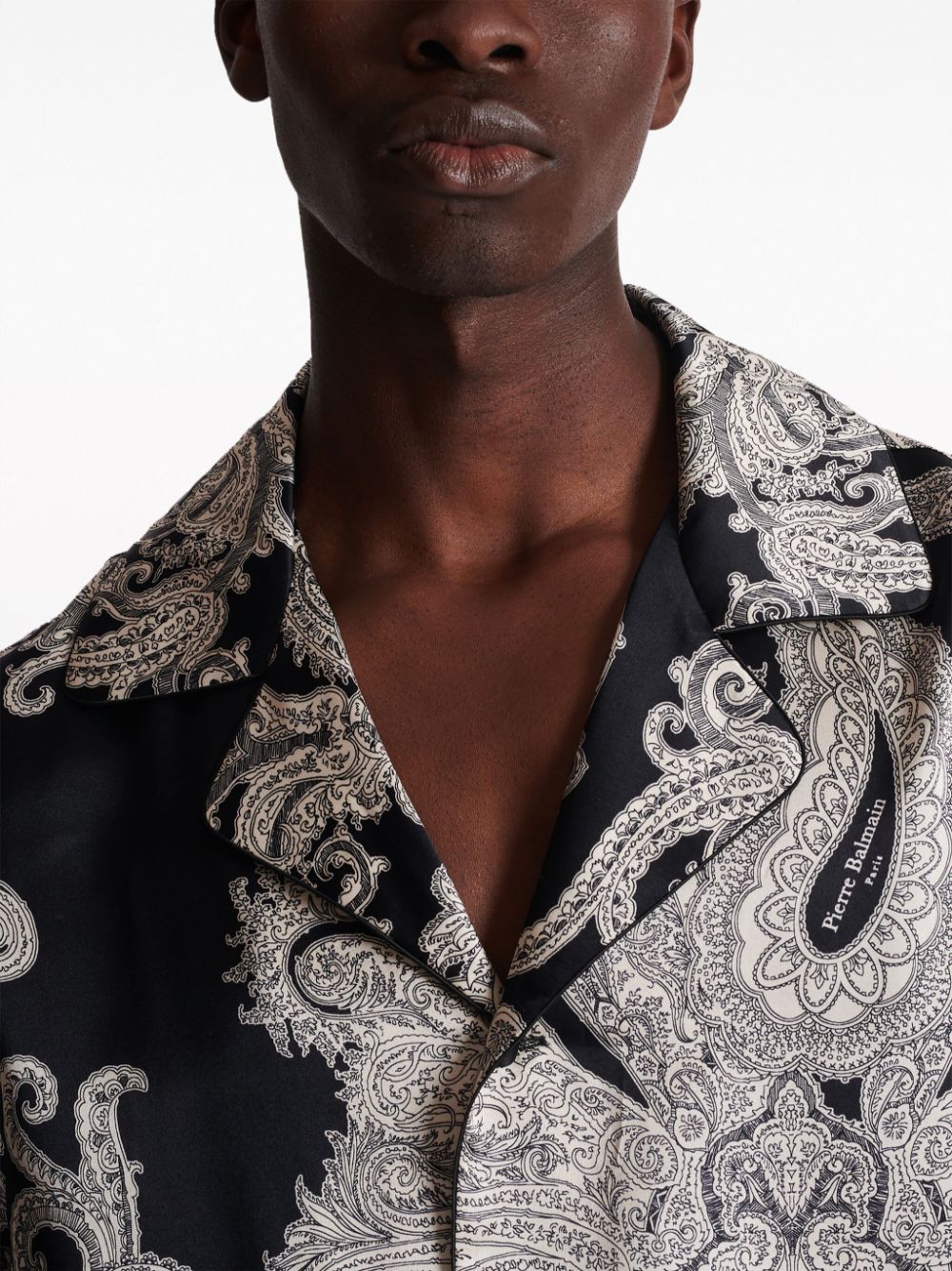 Balmain paisley-print silk shirt Men