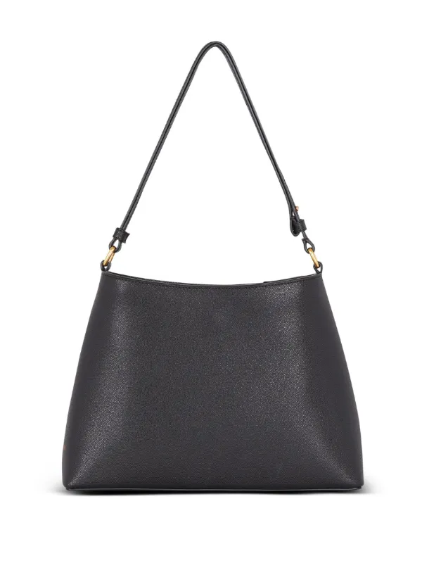 Balmain Embleme Leather Shoulder Bag | Black | FARFETCH