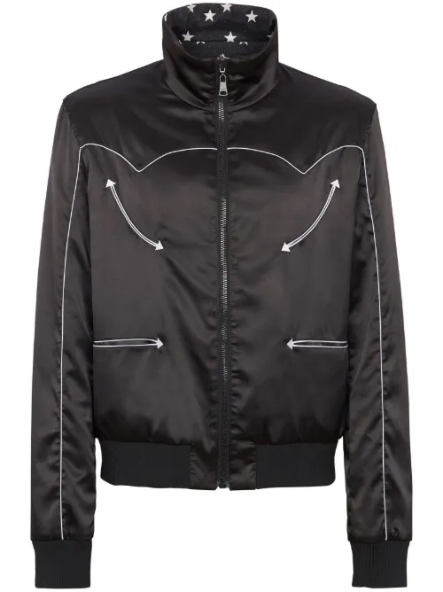 Veste bomber imprimée Stars à design réversible - Balmain - Modalova