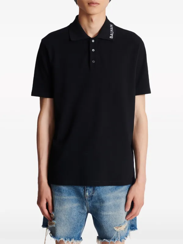 Tシャツ・カットソー BALMAIN Men Polo Shirts FH1EG000BB73EAB Black Balmain T-Shirt - Black - Men | FH1EG000BB73EAB | thebs.com