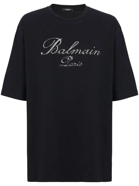 Balmain playera con bordado Signature