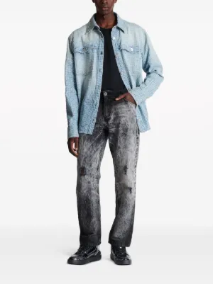 BALMAIN サイドロゴ ダメージデニム パンツ BALMAIN（バルマン）ジーメンズ - FARFETCH
