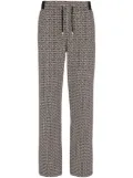 Balmain monogram-jacquard drawstring-waistband track pants - Black