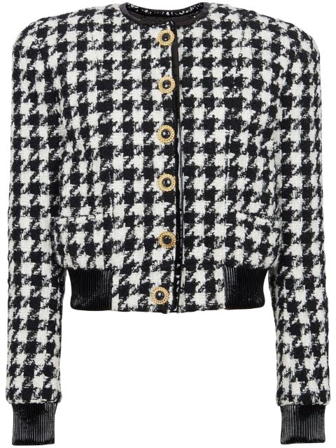 Balmain 6-Button houndstooth tweed jacket Women