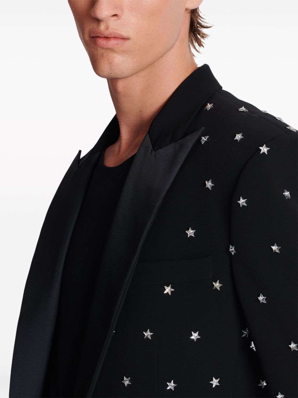 Balmain Stars-embroidered blazer Men