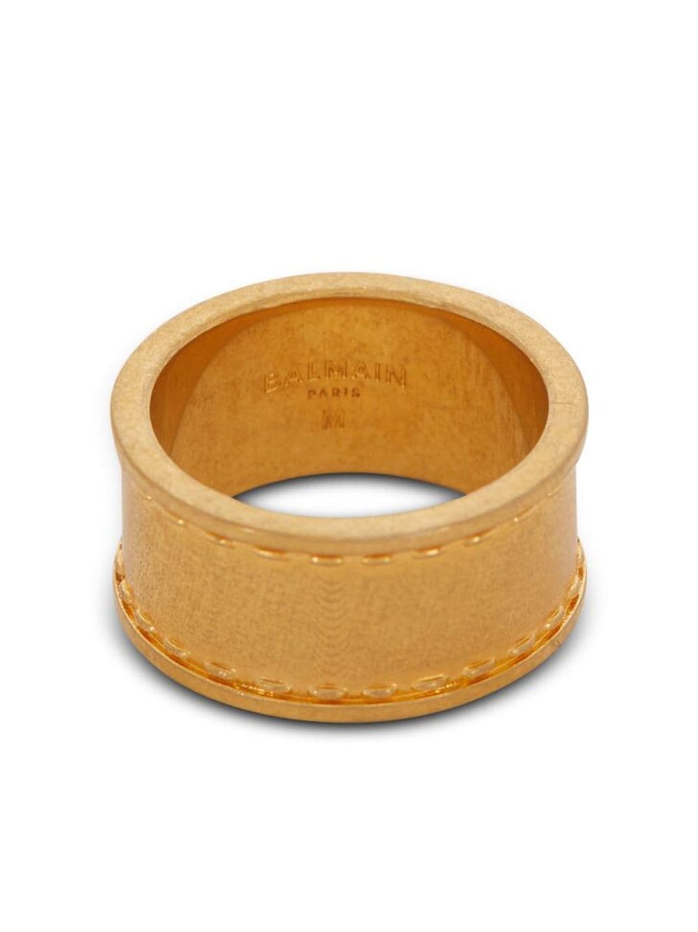 Shop Balmain Signature Band Ring In Gold