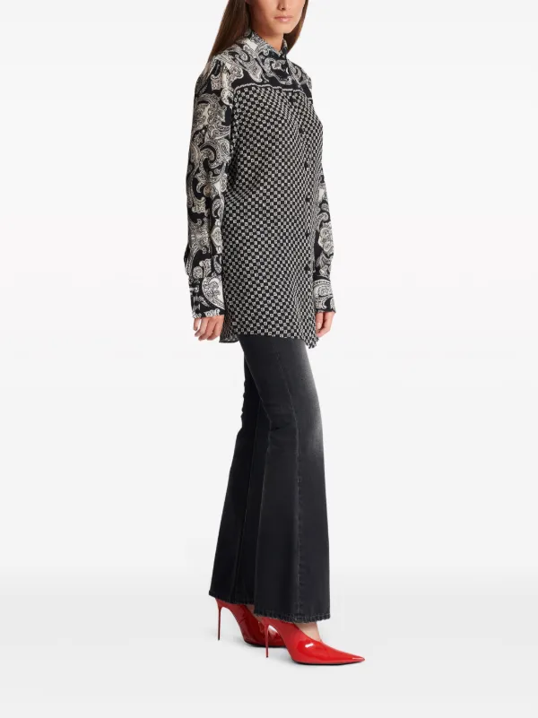 Balmain ペイズリー シルクシャツ | ブラック | FARFETCH JP