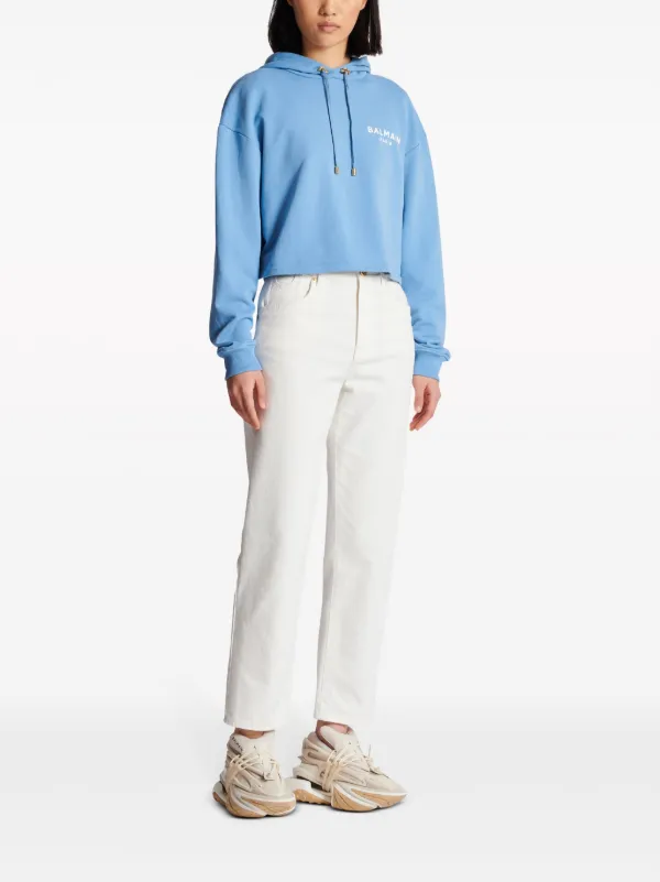 Balmain ミッドライズ ストレートジーンズ | ホワイト | FARFETCH JP