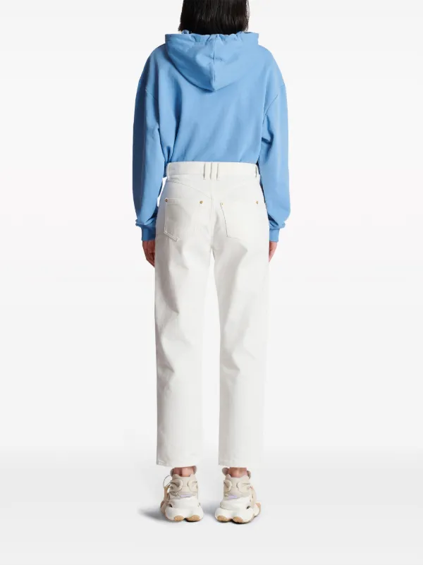 Balmain ミッドライズ ストレートジーンズ | ホワイト | FARFETCH JP