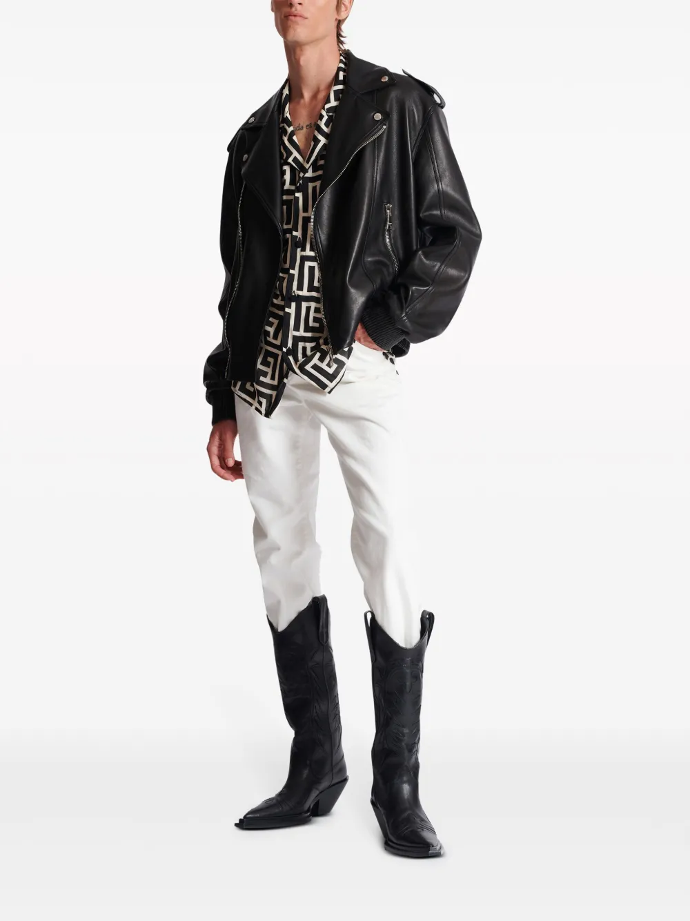 Balmain Leather Biker Jacket - Farfetch