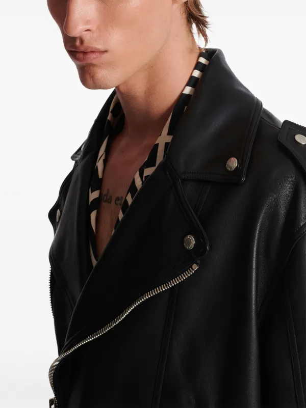 Balmain leather hot sale biker jacket