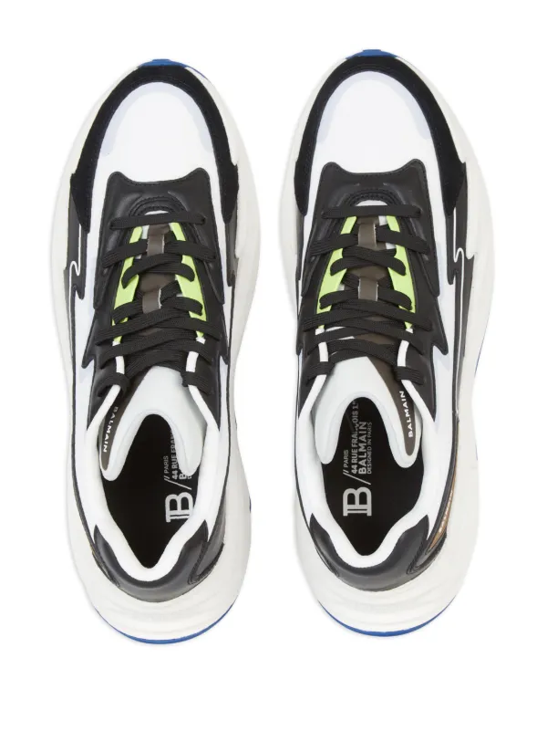Balmain B-DR4G0N Panelled Sneakers | White | FARFETCH JO