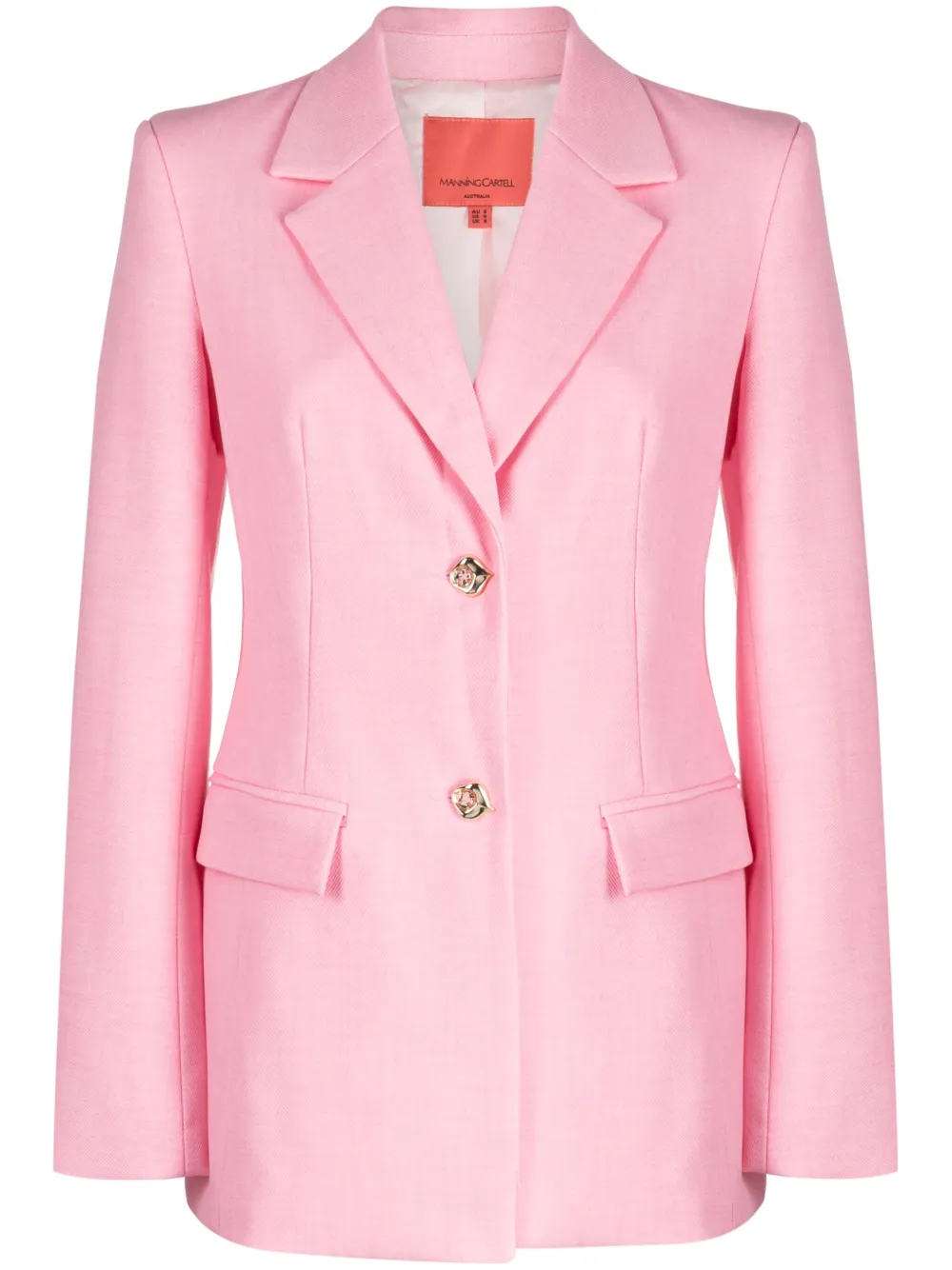 MANNING CARTELL Blazer met enkele rij knopen Roze