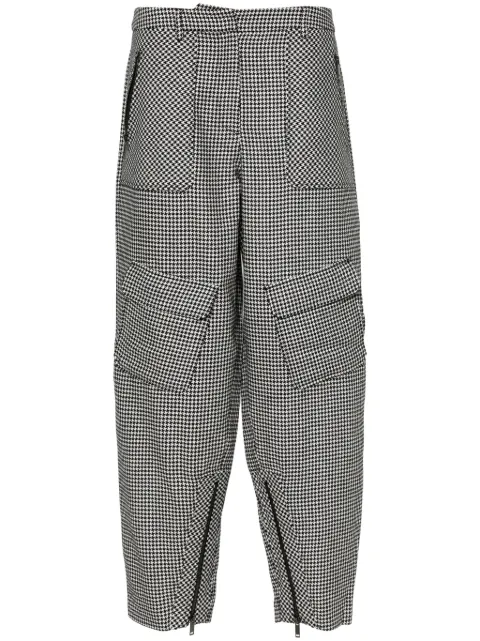 Iceberg houndstooth-pattern tapered trousers