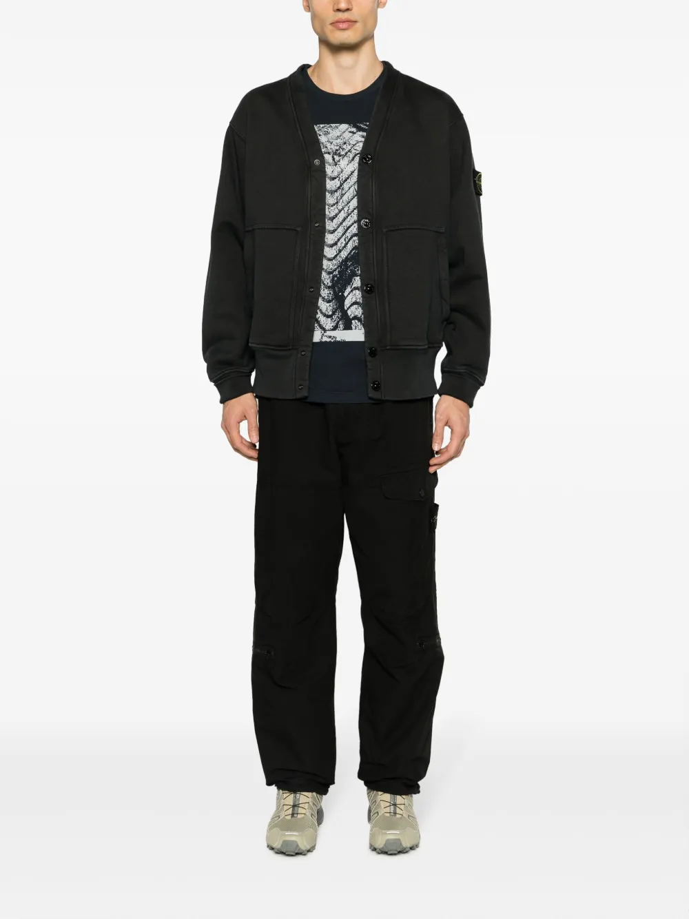Stone Island Katoenen vest - Zwart