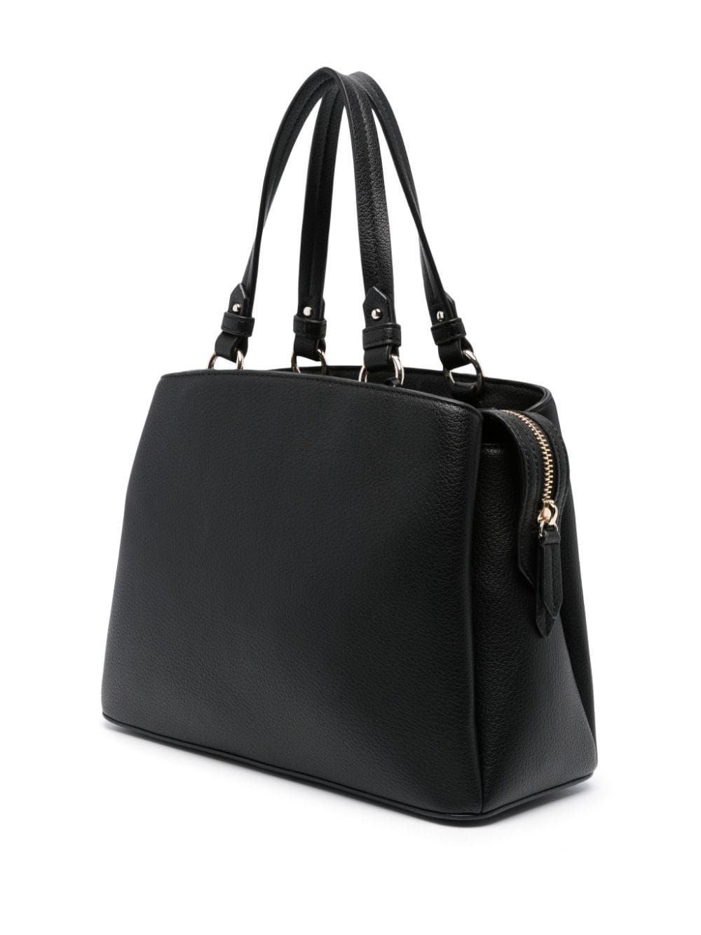 Shop Dkny Seventh Avenue Leather Tote Bag In Black