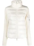 Moncler padded zip-up cardigan - White