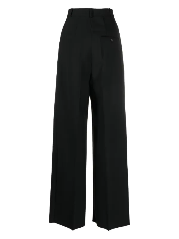 パンツ SPORTMAX Woman Pants Black 2321360333600 003 Sportmax high-waisted wide-leg Trousers | Black | FARFETCH ID