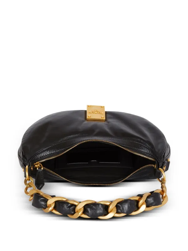 Balmain 1945 Soft Leather Shoulder Bag Farfetch