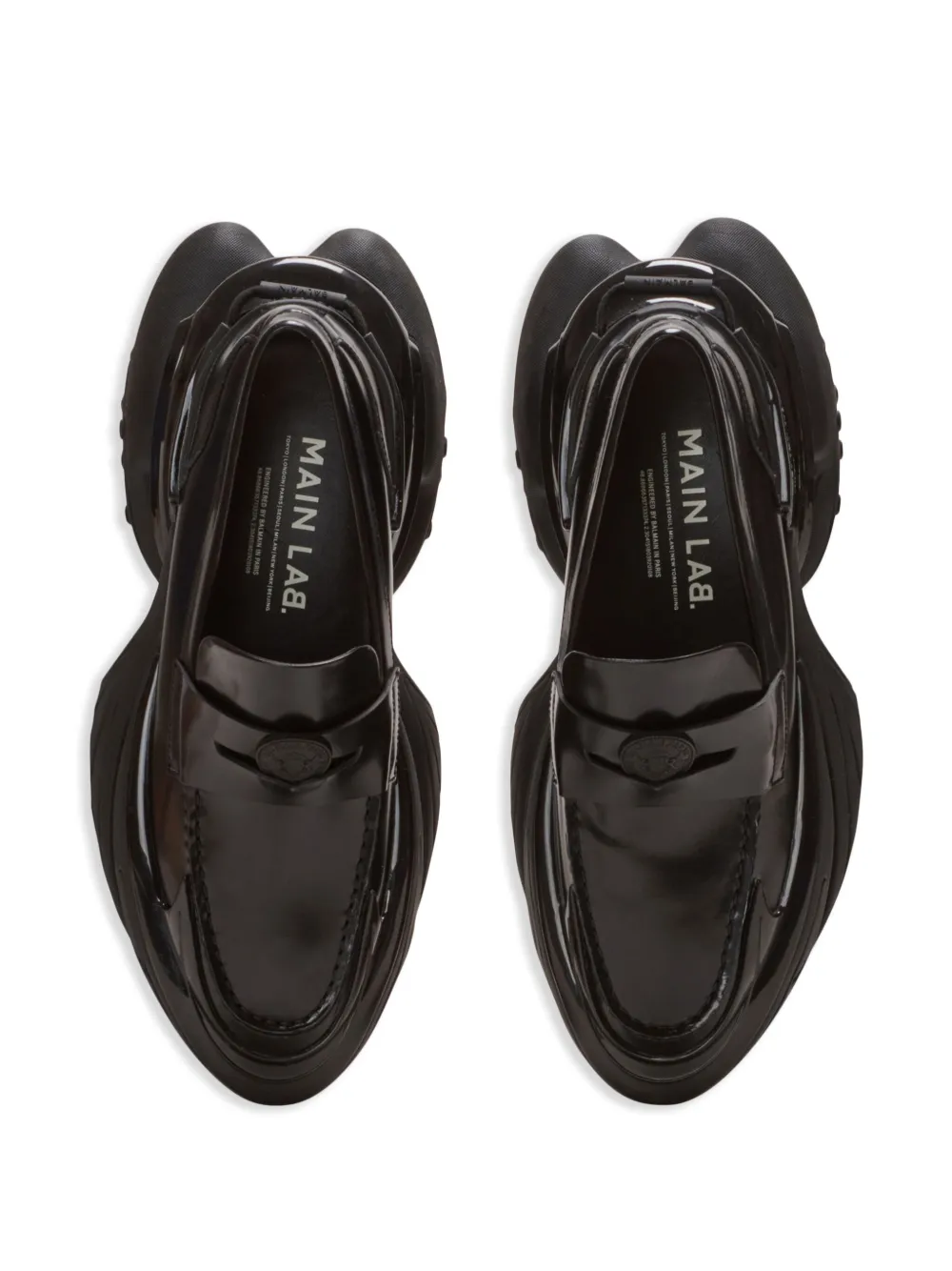 Shop Balmain Main Lab Unicorn Loafers In Black