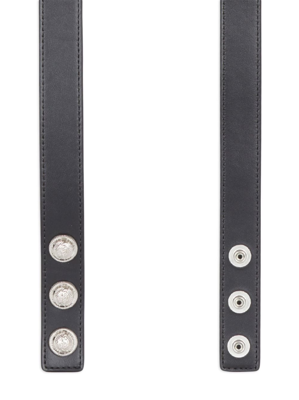 Shop Balmain Western Crystal-embellished Leather Belt In Schwarz