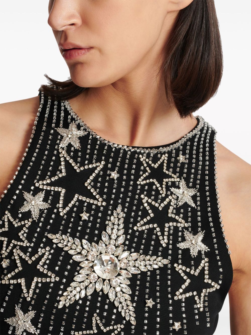 Balmain Falling Stars embroidered minidress Women