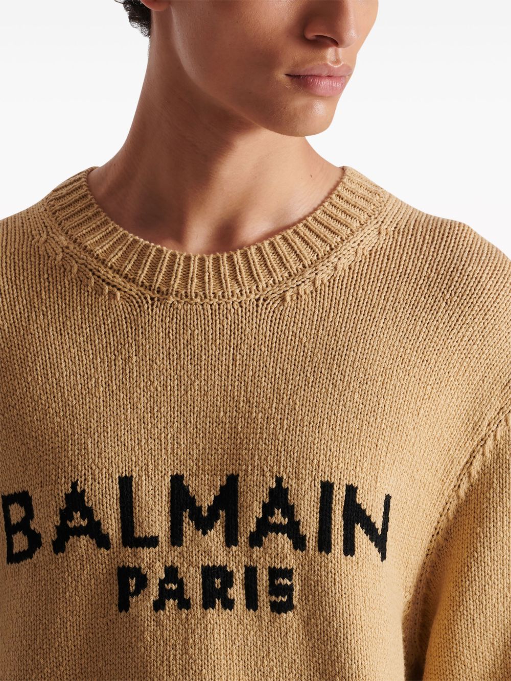 logo intarsia-knit merino-wool jumper