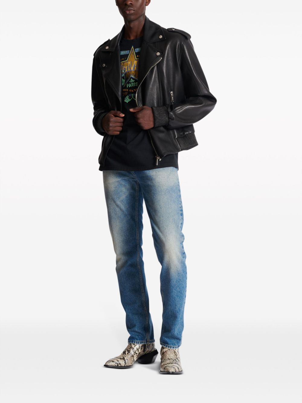 Balmain Katoenen T-shirt met print Zwart