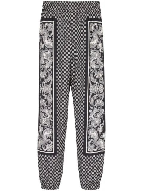 Balmain pants con pretina elástica y monograma estampado