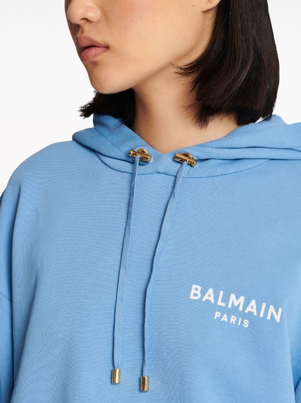 Balmain cropped online hoodie