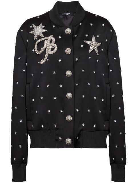 Balmain Stars embroidered bomber jacket Women