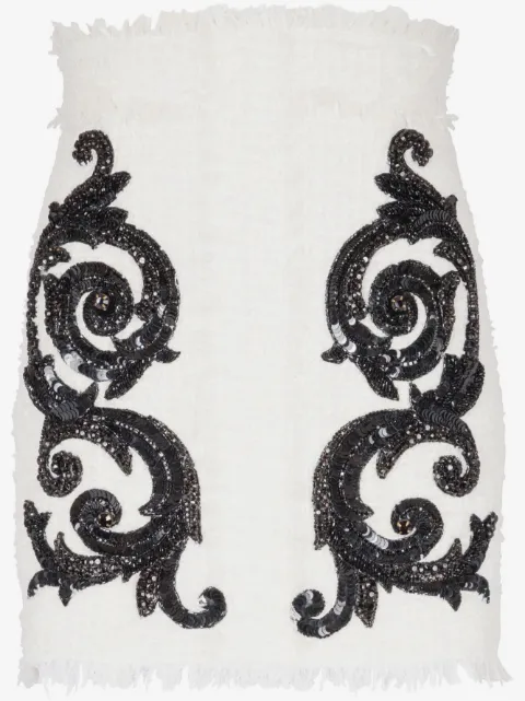 Balmain baroque tweed skirt