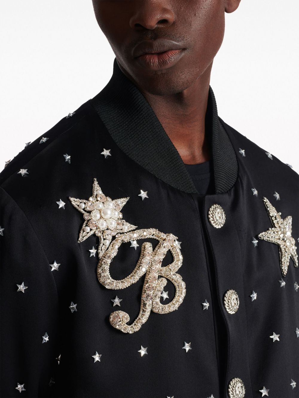 Balmain Stars-embroidered bomber jacket Men