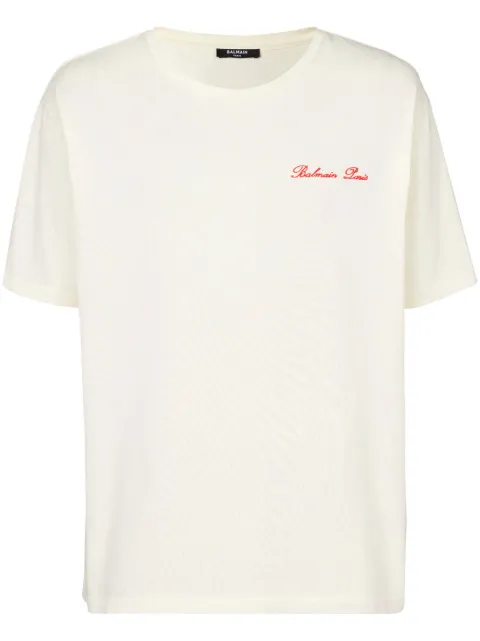 Balmain playera con logo bordado