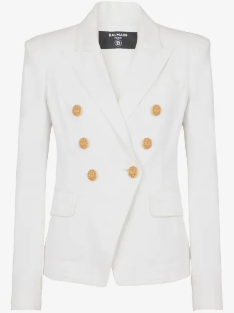 Balmain blazer 6-Button en jean