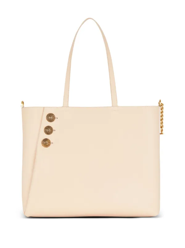 トートバッグ BALMAIN FW25 'Embleme' shopping bag (DN1FE836LGSR 0PA) Balmain Embleme Shopper Tote Bag in Grained Leather | Neiman