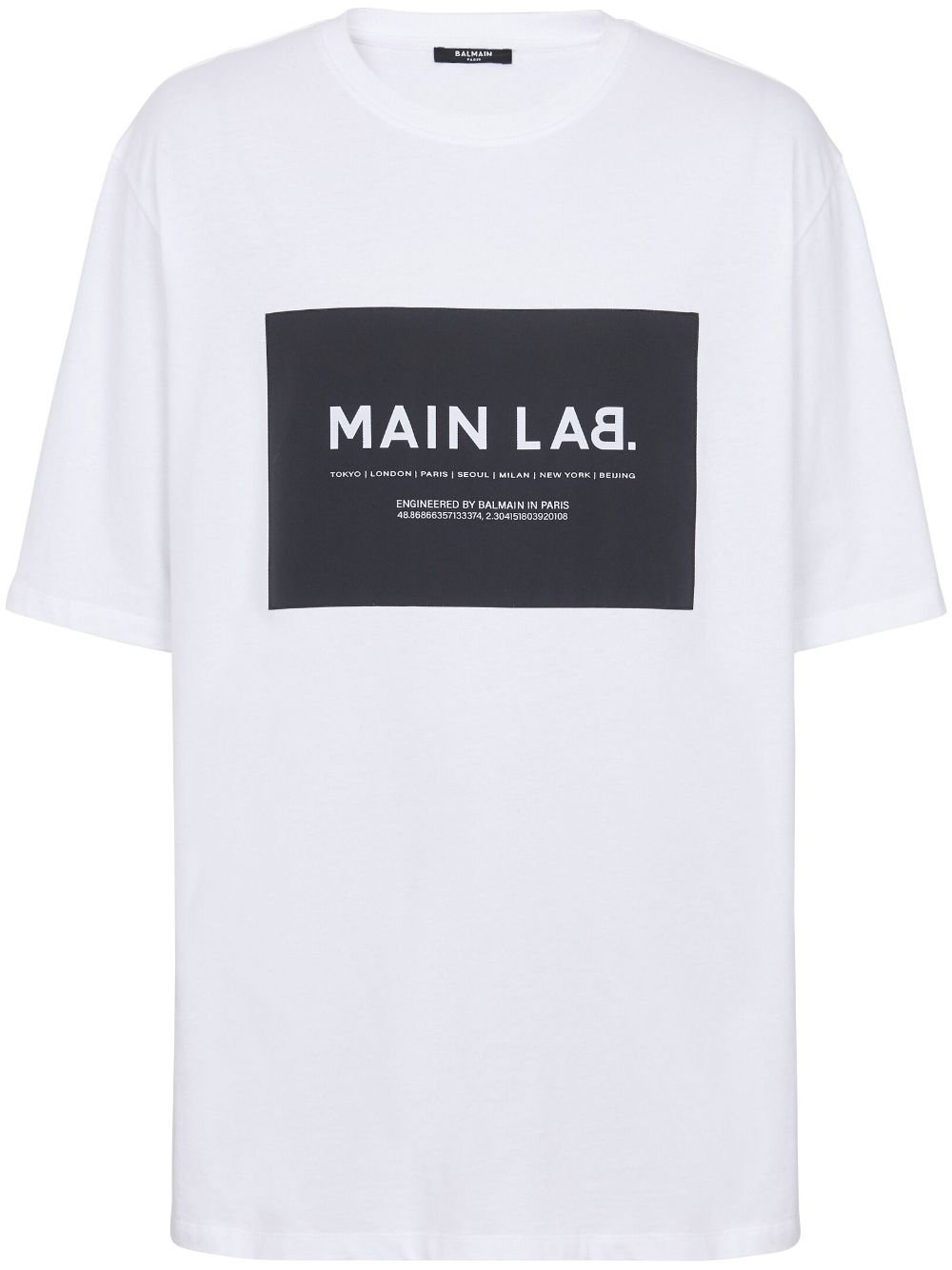 Balmain Slogan-print Cotton T-shirt In White