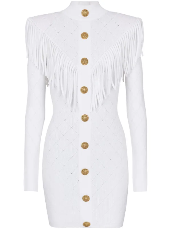 Balmain 2024 fringe dress