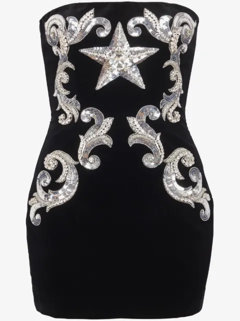 Balmain Abito corto con ricamo