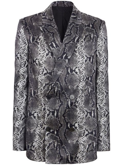 Balmain snakeskin-print silk blazer Men