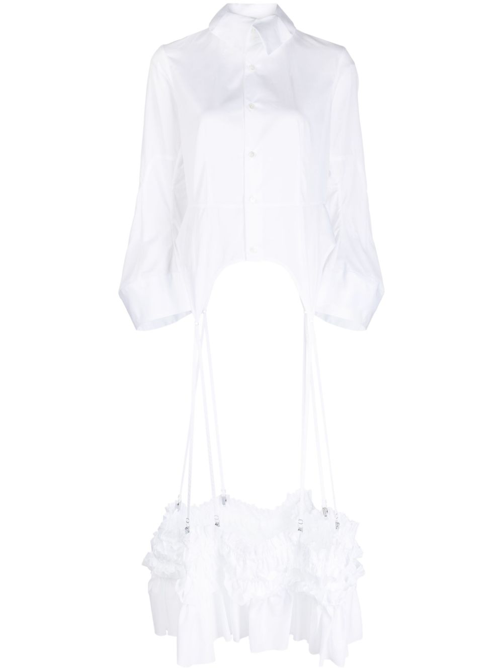 ruffled cotton garter shirt