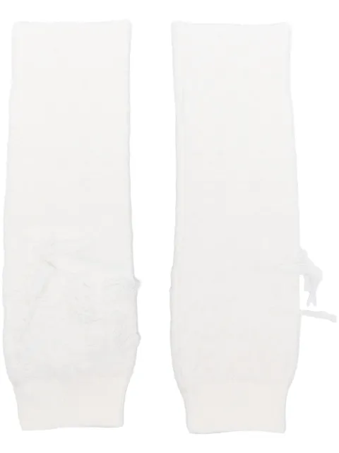 Iceberg brushed-effect fingerless gloves